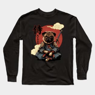 Samurai Pug Long Sleeve T-Shirt